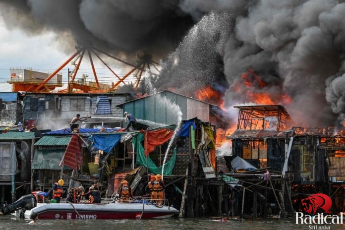 Fire Destroys Over 1,100 Shanty Houses in Manila