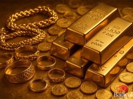 The price of an ounce of gold